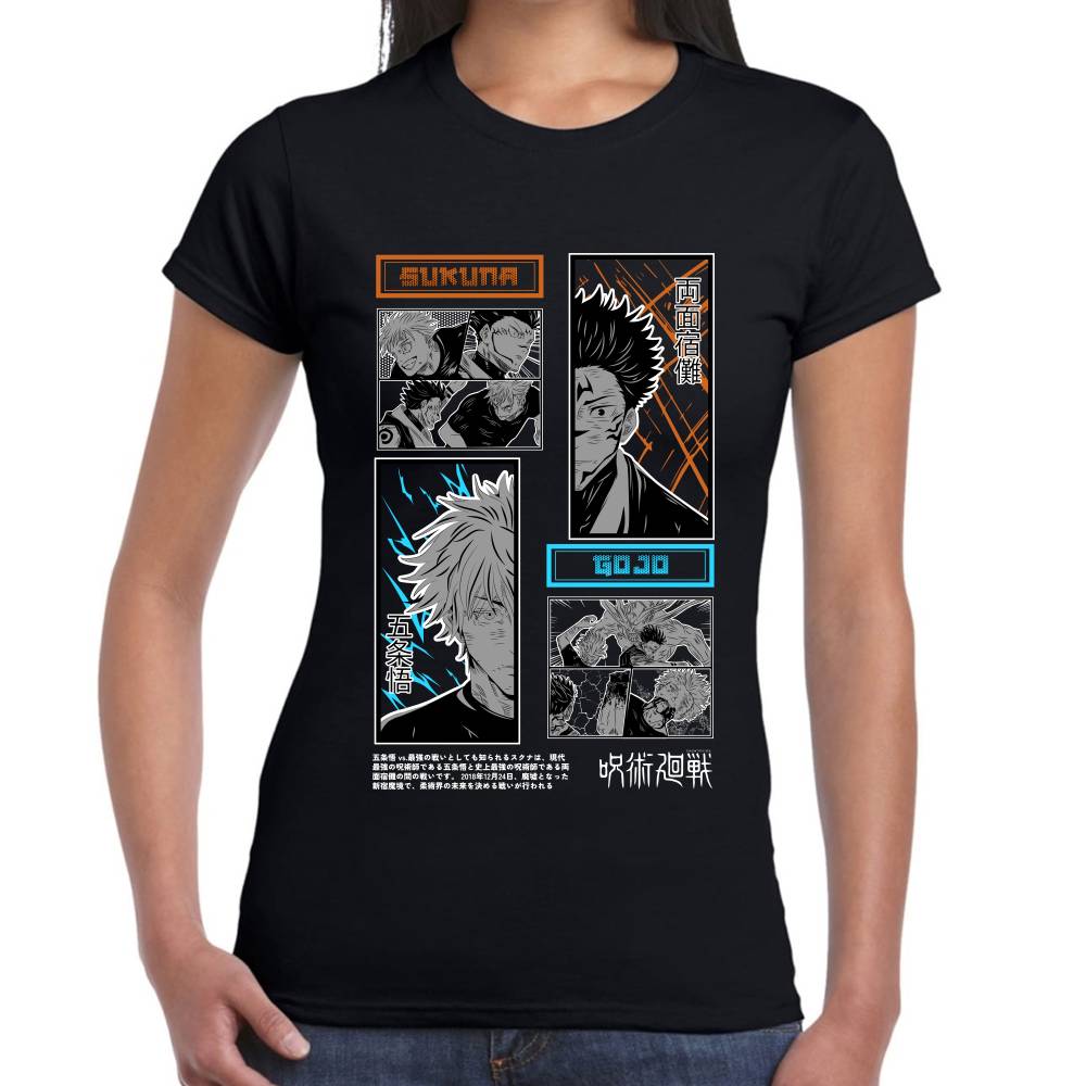 Playera Gojo Vs Sukuna Jujutsu Kaisen Algodón Premium #0003078 Imagen secundaria del producto