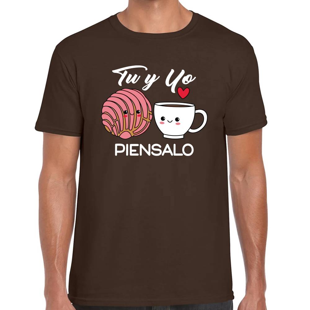 Playera San Valentin Tu y Yo Piensalo Pan y Café #0003080