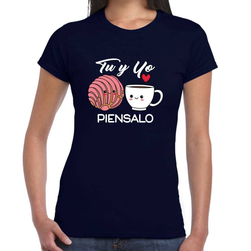Playera San Valentin Tu y Yo Piensalo Pan y Café #0003080