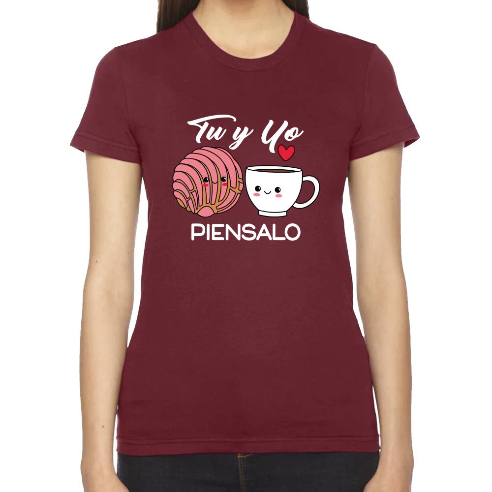 Playera San Valentin Tu y Yo Piensalo Pan y Café #0003080