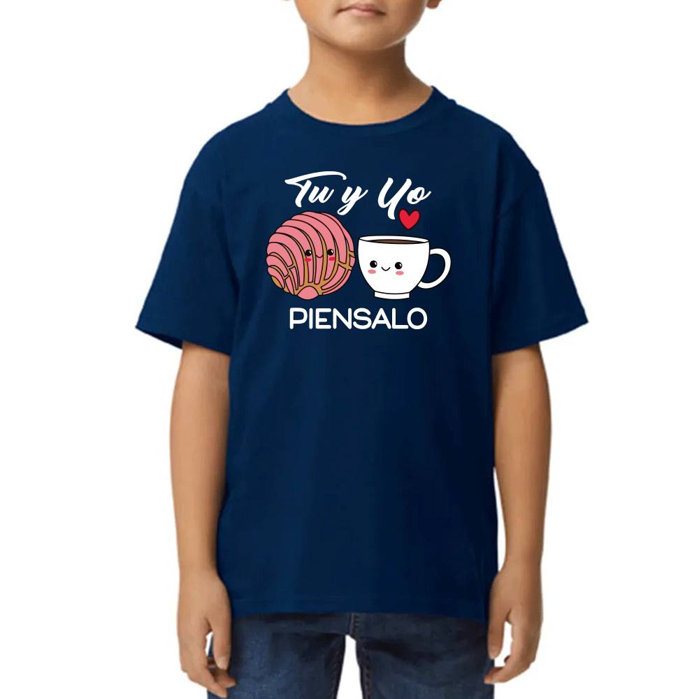 Playera San Valentin Tu y Yo Piensalo Pan y Café #0003080 Imagen secundaria del producto
