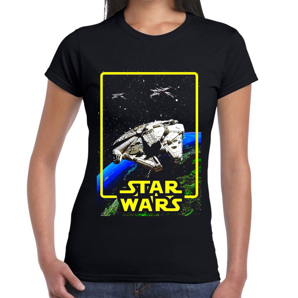 Playera Halcon Milenario Star Wars Algodón Premium #0003109