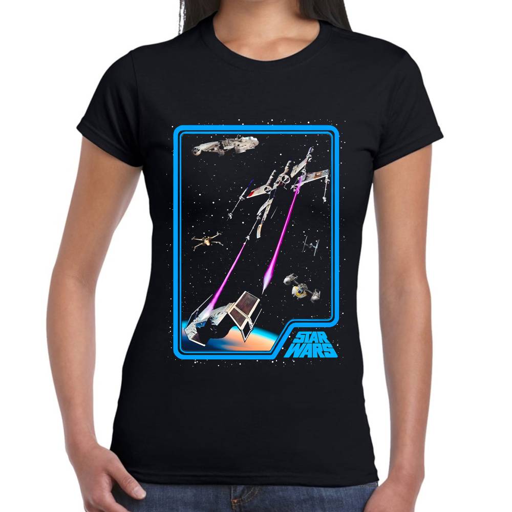 Playera Caza Tie, X-Wing y Y-Wing Star Wars Algodón Premium #0003114