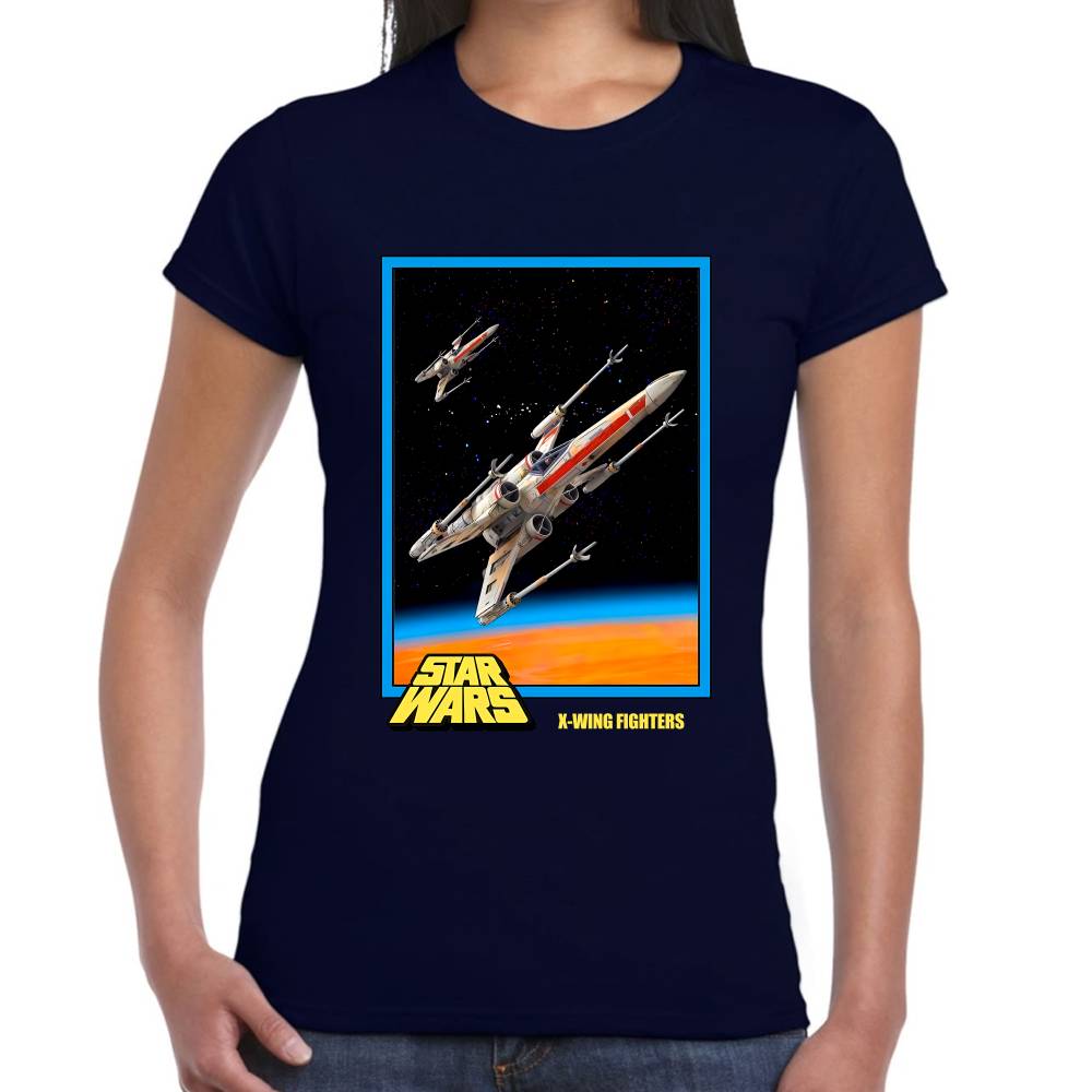 Playera X-Wing Fighters Star Wars Algodón Premium #0003116
