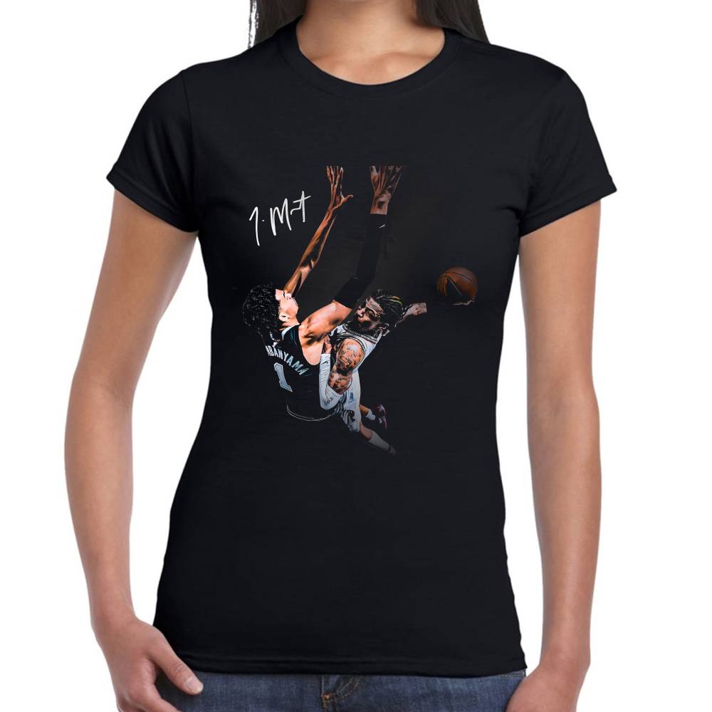 Playera Ja Morant vs Wembanyama NBA Algodón Premium #0003118 Imagen secundaria del producto