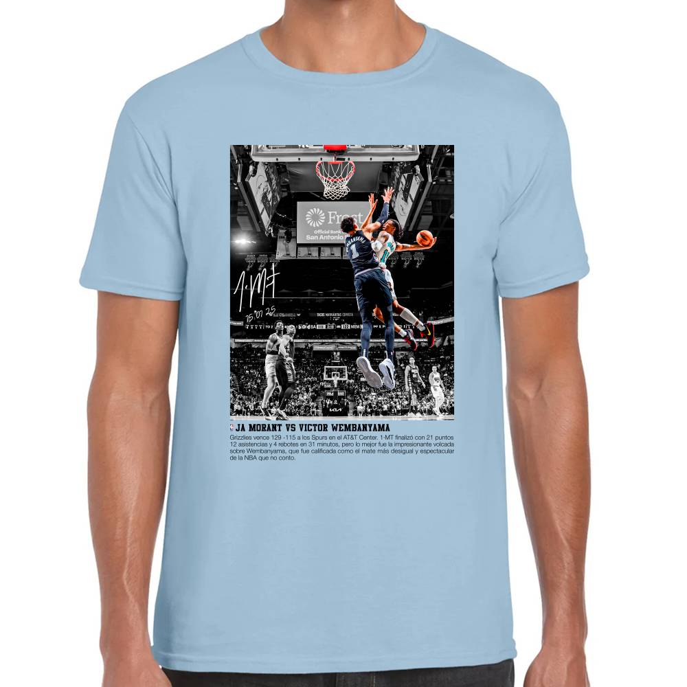 Playera Ja Moran vs Wembanyama NBA Algodón #0003120