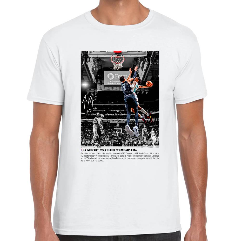 Playera Ja Moran vs Wembanyama NBA Algodón #0003120