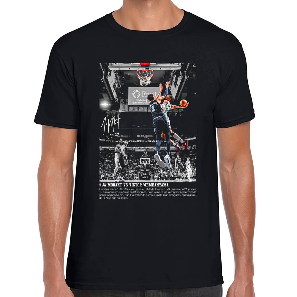 Playera Ja Moran vs Wembanyama NBA Algodón #0003120