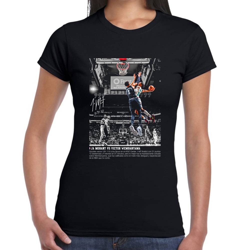 Playera Ja Moran vs Wembanyama NBA Algodón #0003120