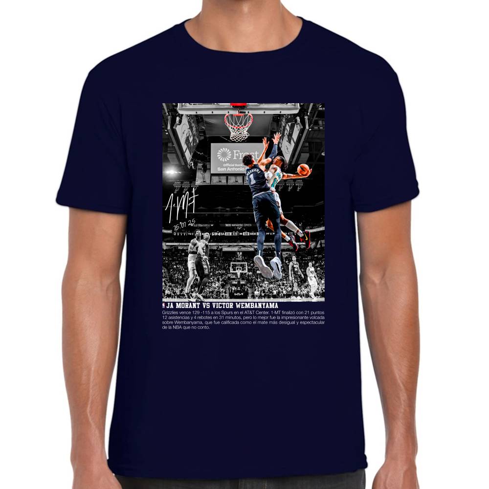 Playera Ja Moran vs Wembanyama NBA Algodón #0003120