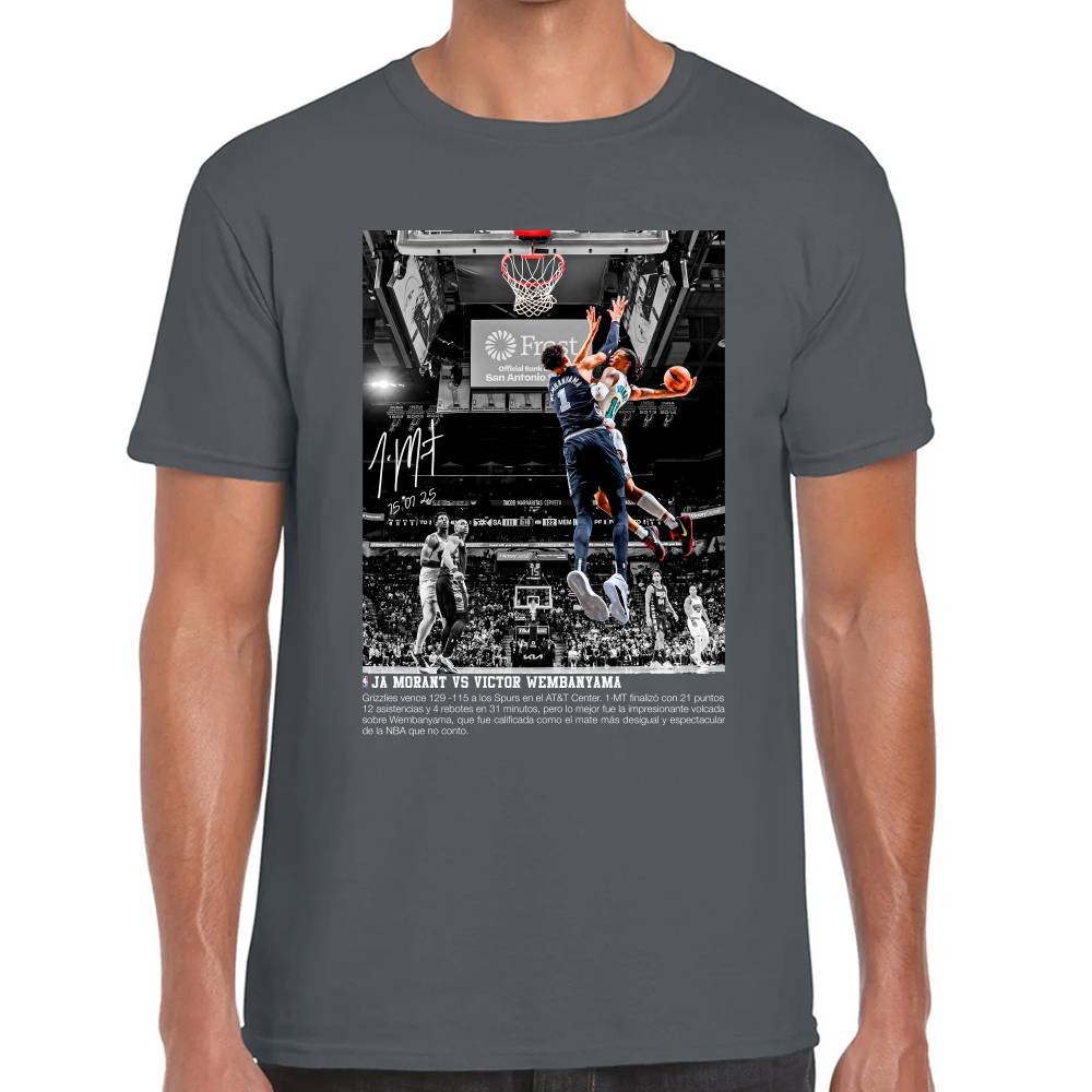 Playera Ja Moran vs Wembanyama NBA Algodón #0003120