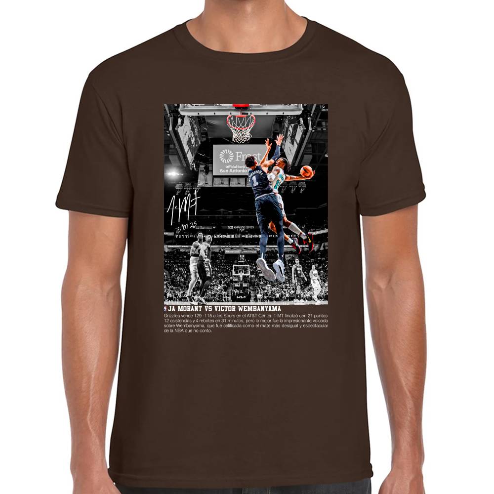 Playera Ja Moran vs Wembanyama NBA Algodón #0003120