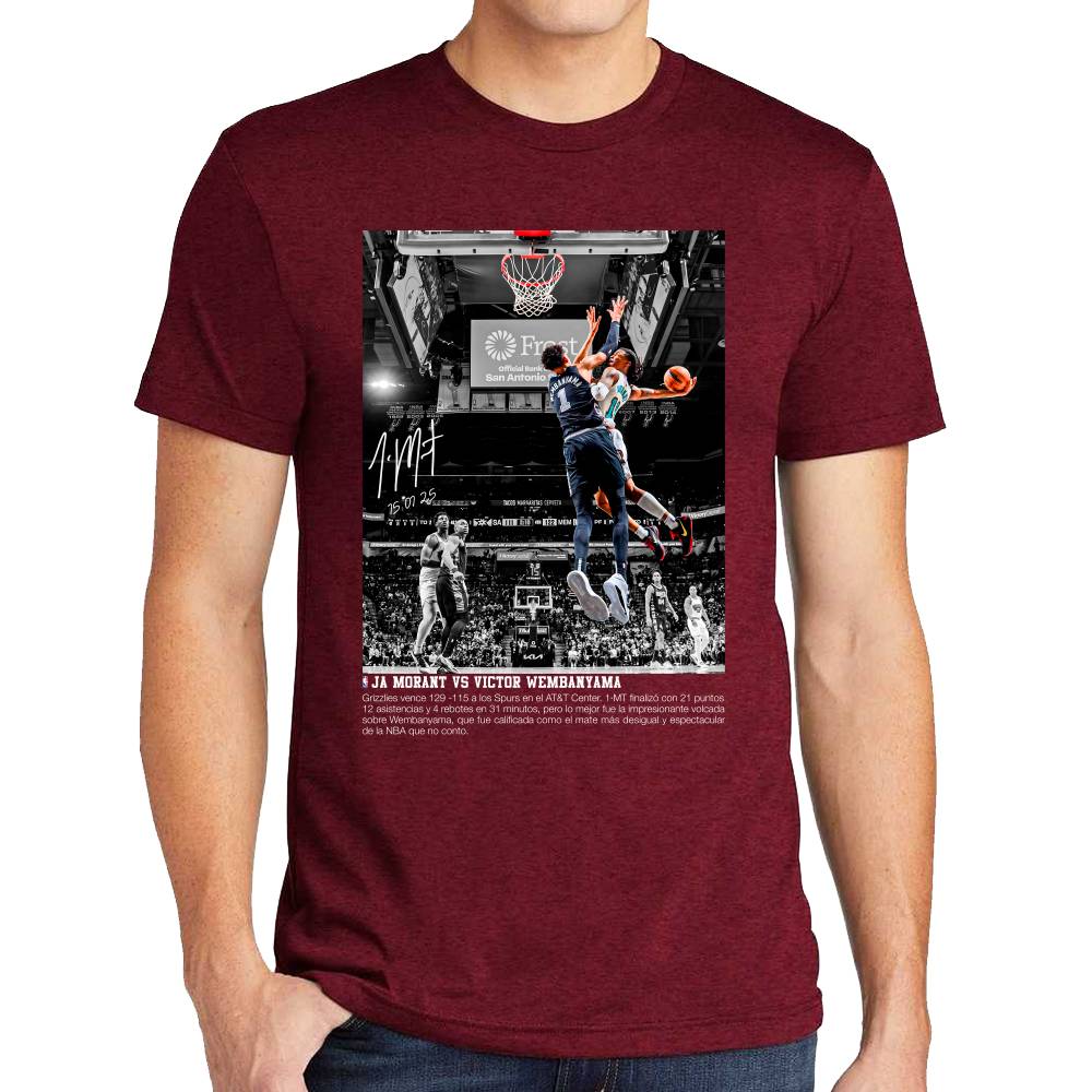 Playera Ja Moran vs Wembanyama NBA Algodón #0003120