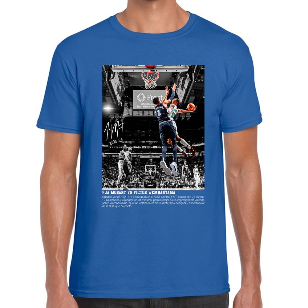 Playera Ja Moran vs Wembanyama NBA Algodón #0003120