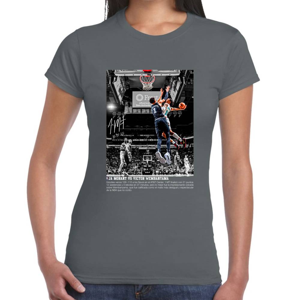 Playera Ja Moran vs Wembanyama NBA Algodón #0003120