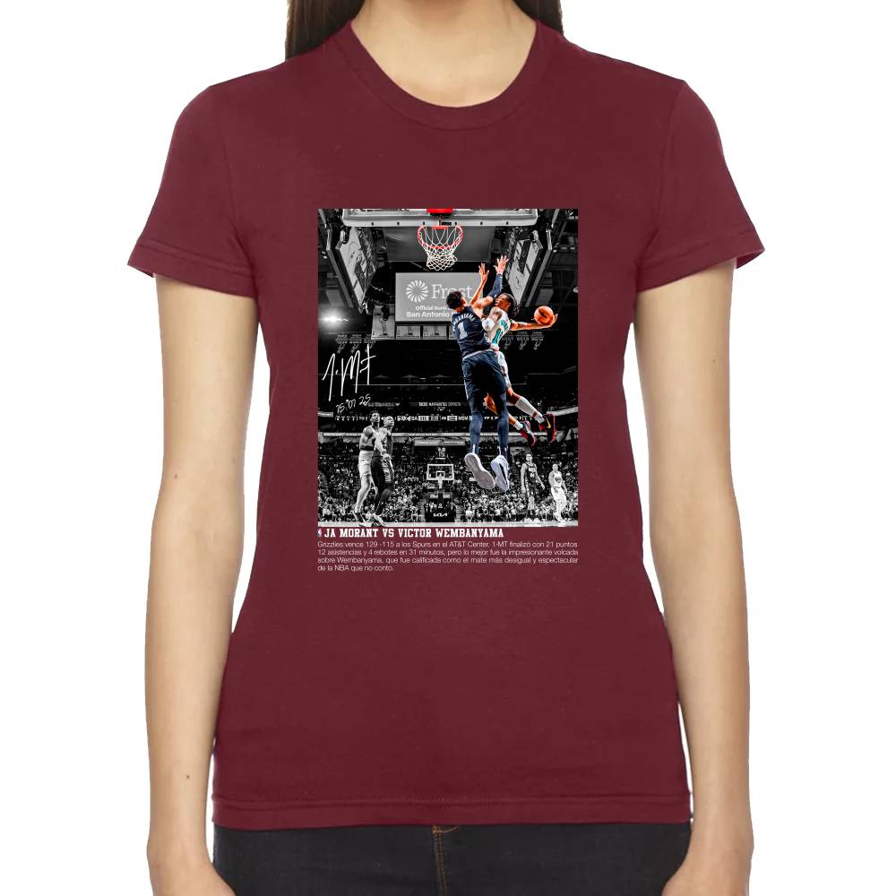 Playera Ja Moran vs Wembanyama NBA Algodón #0003120