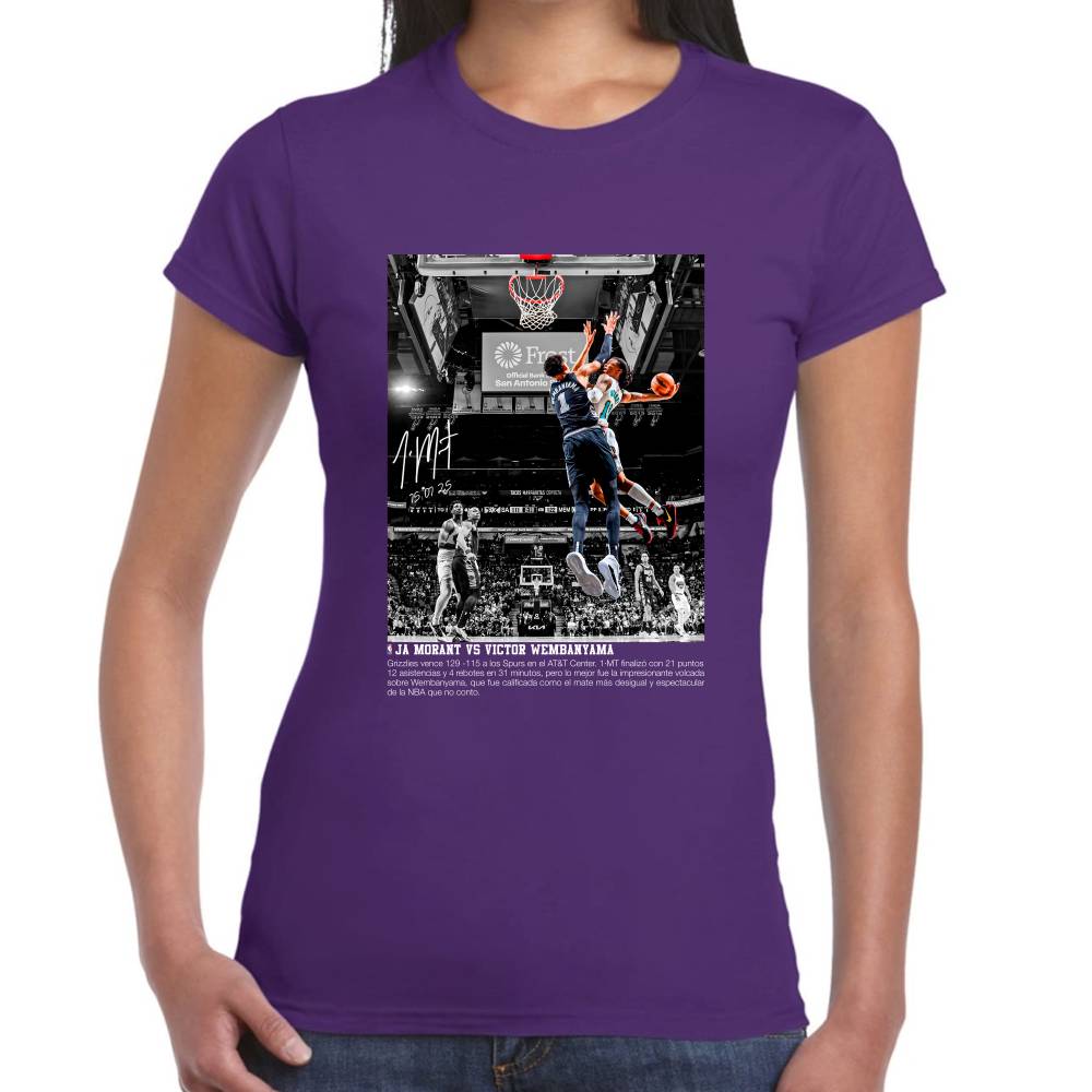 Playera Ja Moran vs Wembanyama NBA Algodón #0003120
