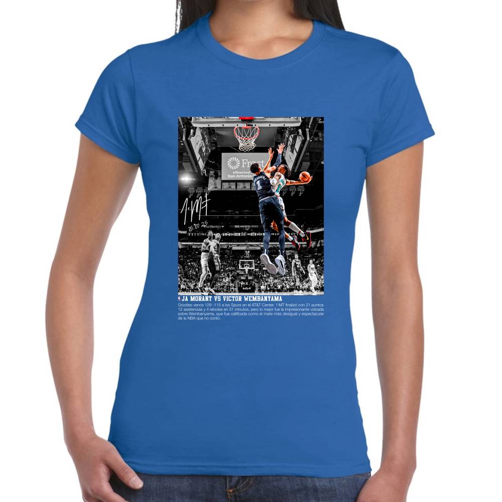 Playera Ja Moran vs Wembanyama NBA Algodón #0003120