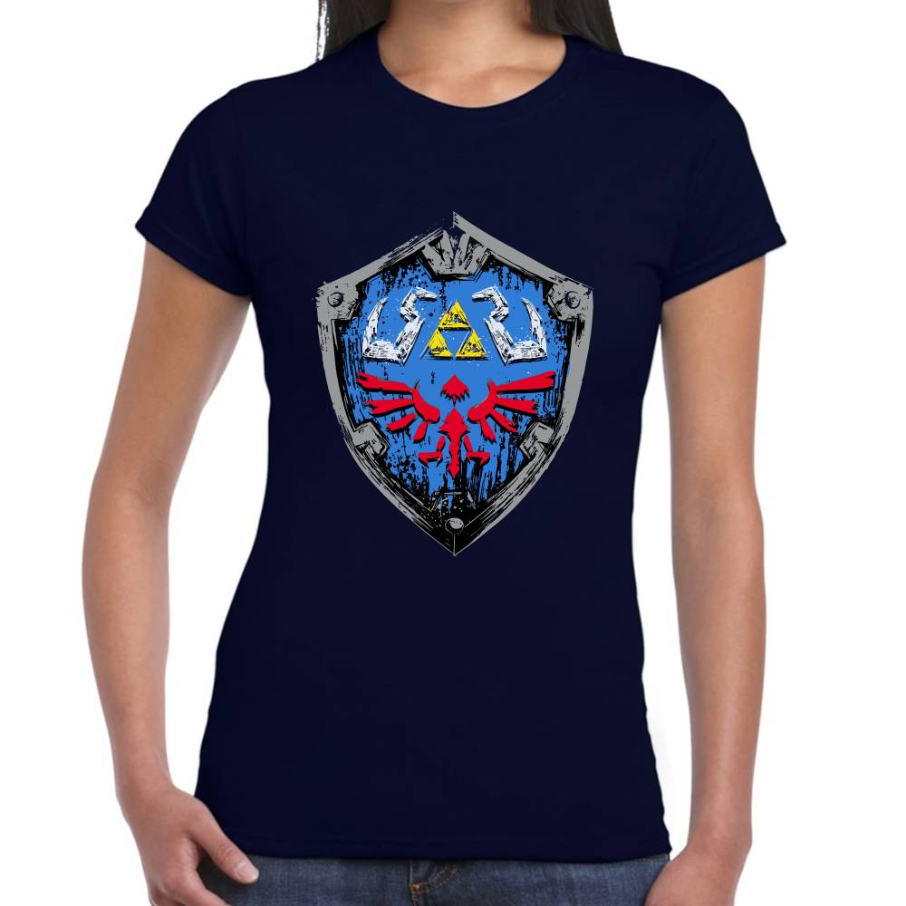 Playera Escudo Hyliano La Leyenda de Zelda Algodón Premium #0003127