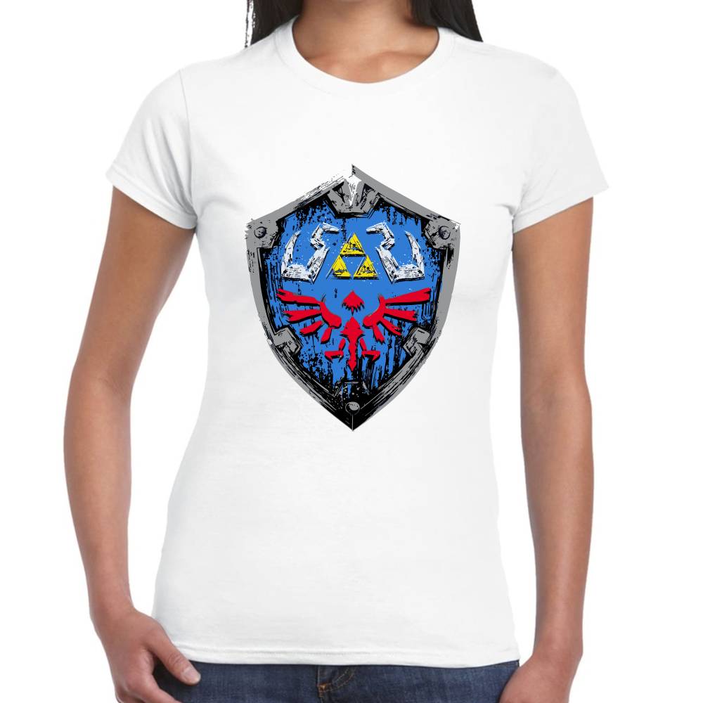 Playera Escudo Hyliano La Leyenda de Zelda Algodón Premium #0003127