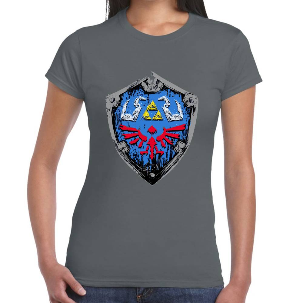 Playera Escudo Hyliano La Leyenda de Zelda Algodón Premium #0003127