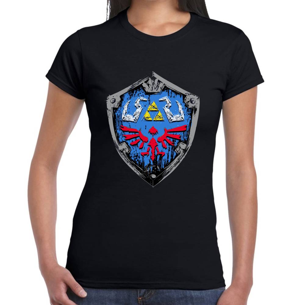 Playera Escudo Hyliano La Leyenda de Zelda Algodón Premium #0003127