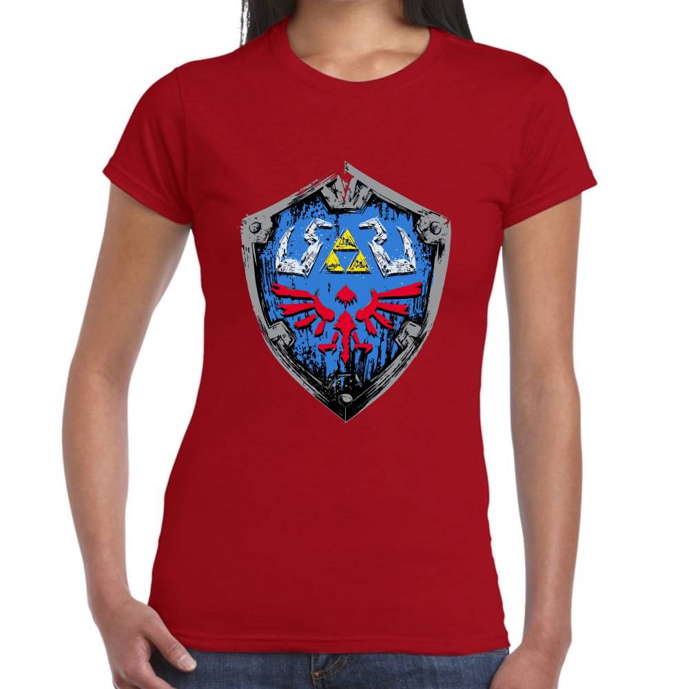 Playera Escudo Hyliano La Leyenda de Zelda Algodón Premium #0003127