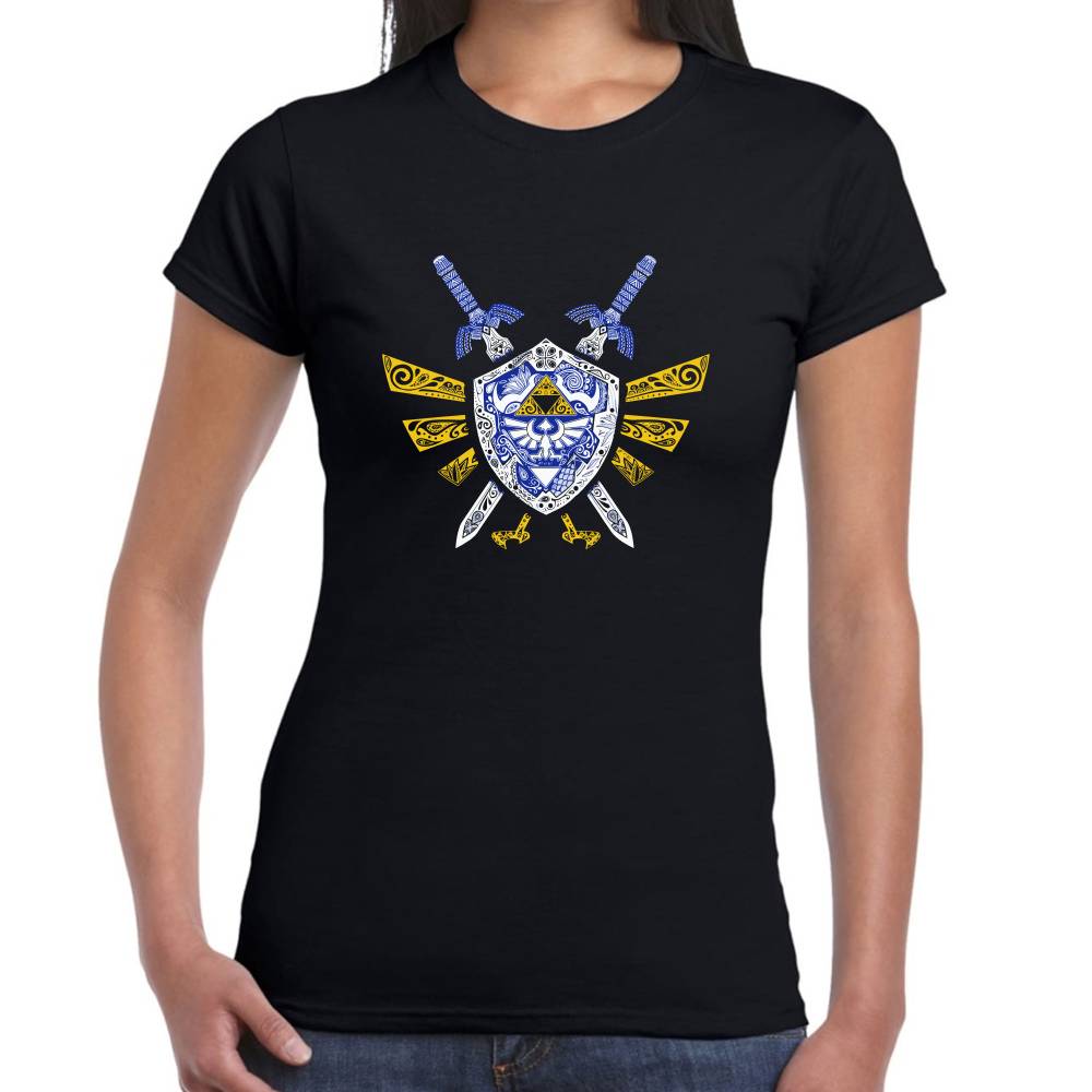 Playera Escudo Hyliano La Leyenda de Zelda Algodón Premium #0003128