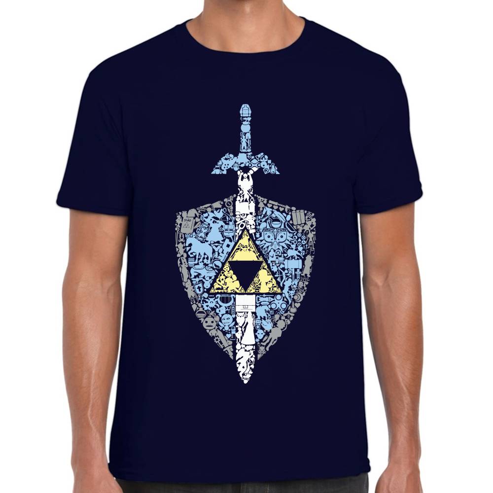 Playera Escudo Hyliano La Leyenda de Zelda Algodón Premium #0003129