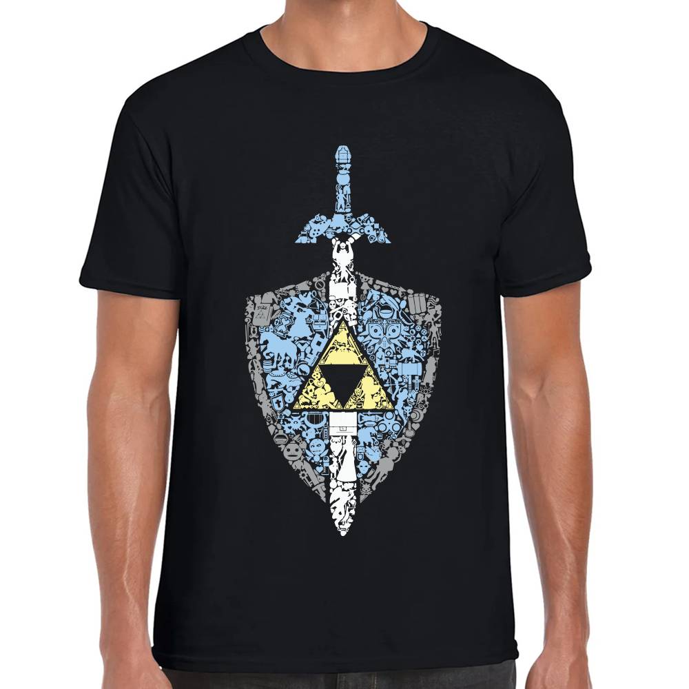 Playera Escudo Hyliano La Leyenda de Zelda Algodón Premium #0003129