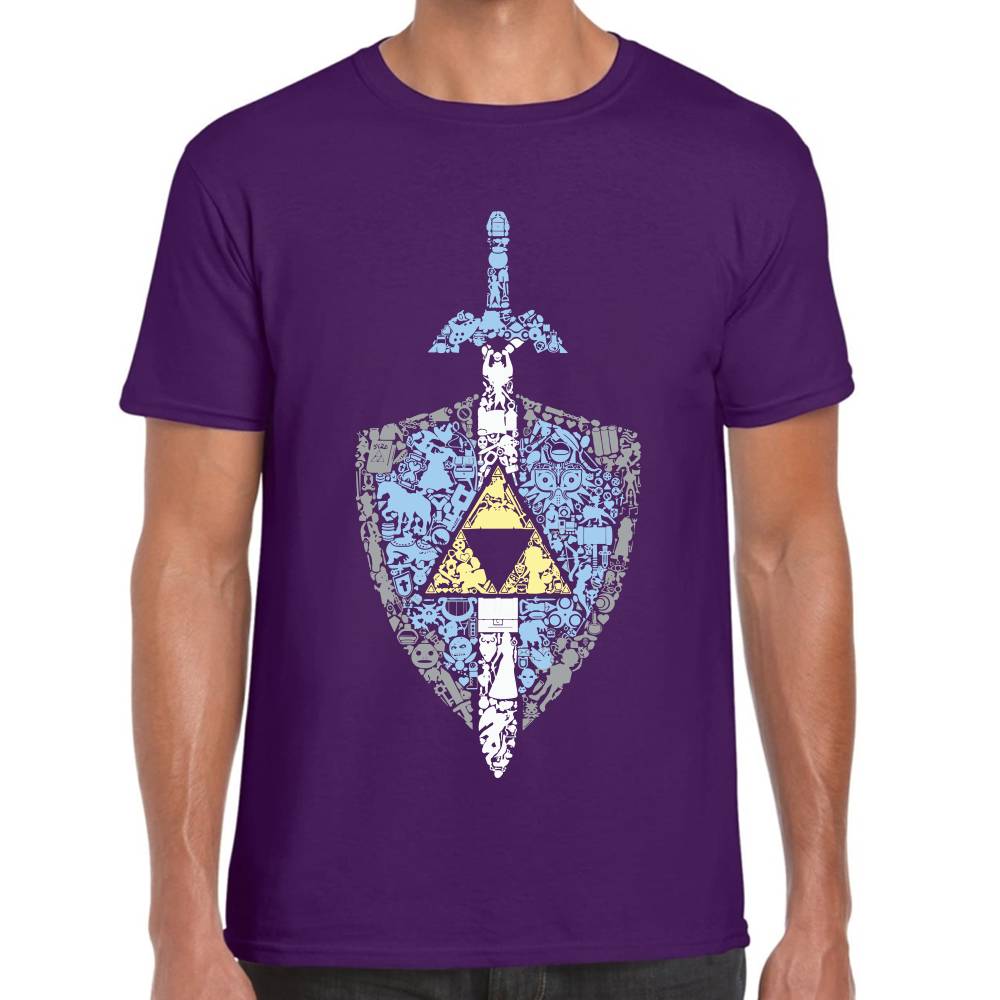 Playera Escudo Hyliano La Leyenda de Zelda Algodón Premium #0003129