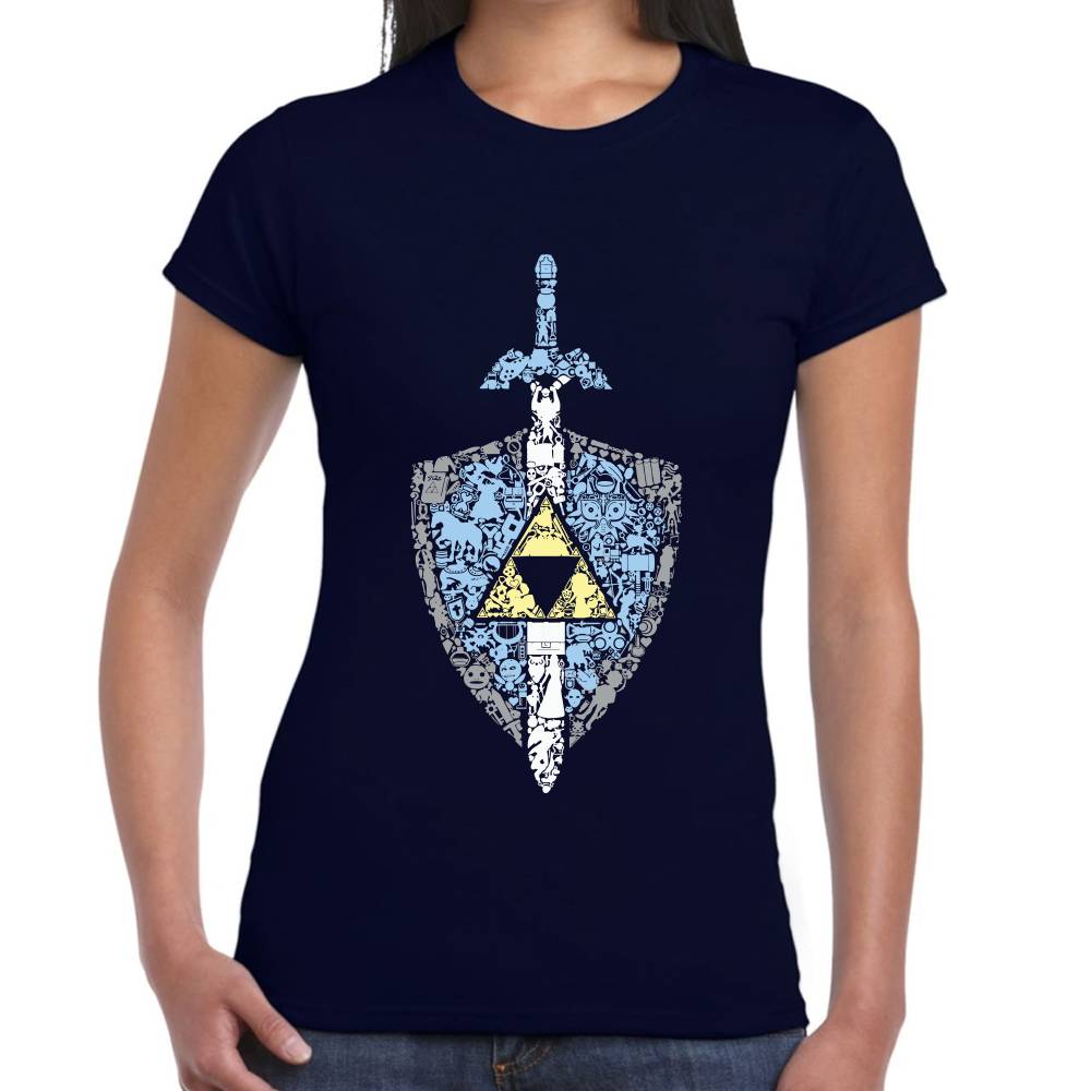 Playera Escudo Hyliano La Leyenda de Zelda Algodón Premium #0003129