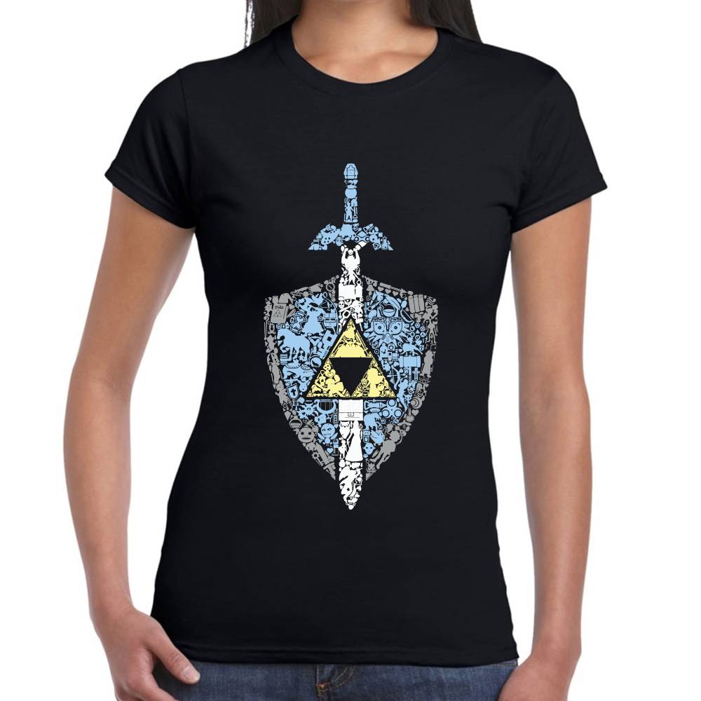 Playera Escudo Hyliano La Leyenda de Zelda Algodón Premium #0003129