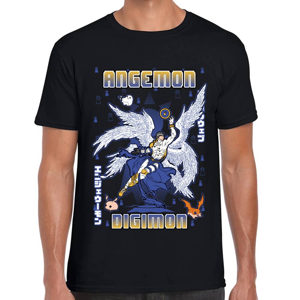 Playera Angemon Digimon Algodón Premium #0003130