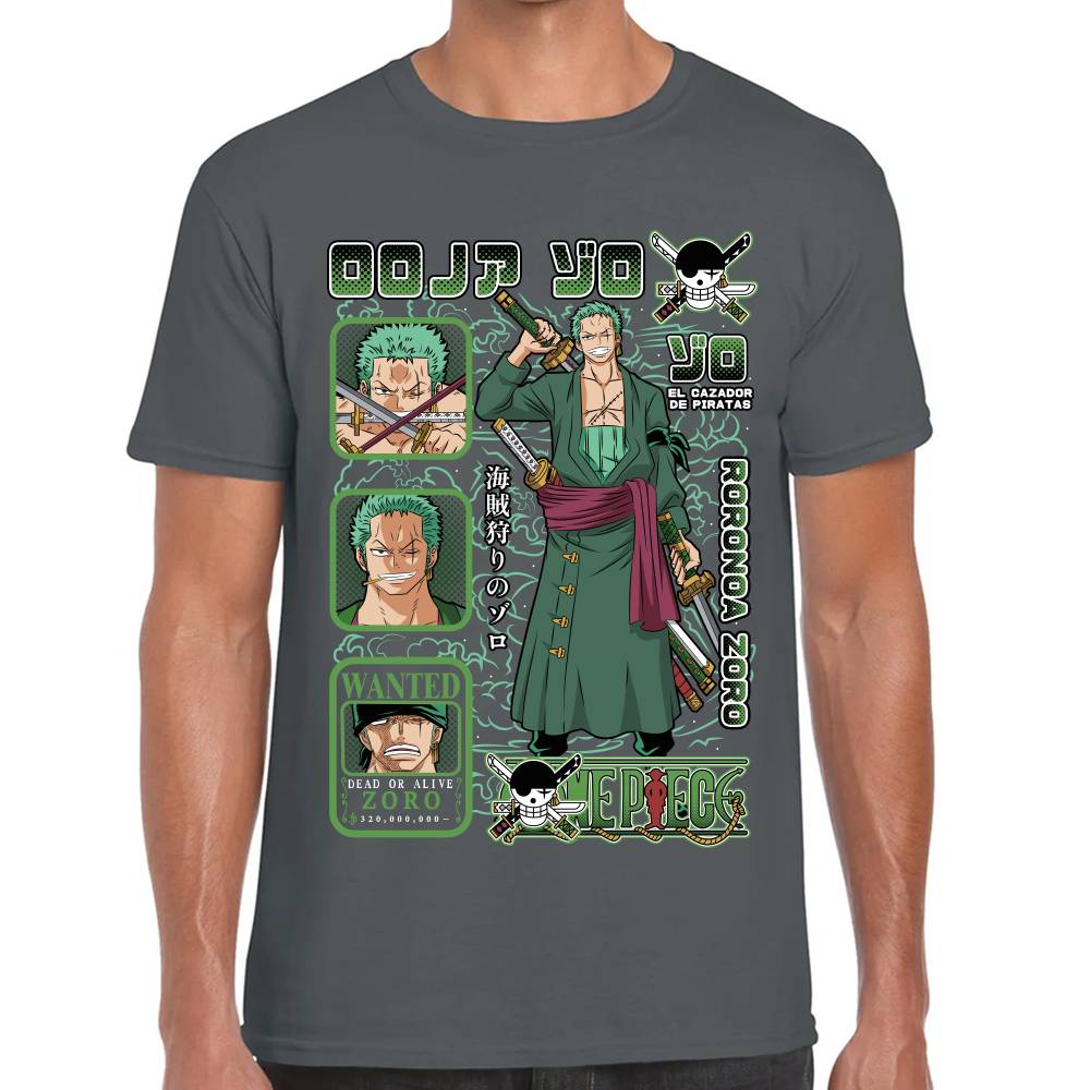 Playera Roronoa Zoro One Piece Algodón Premium #0003132