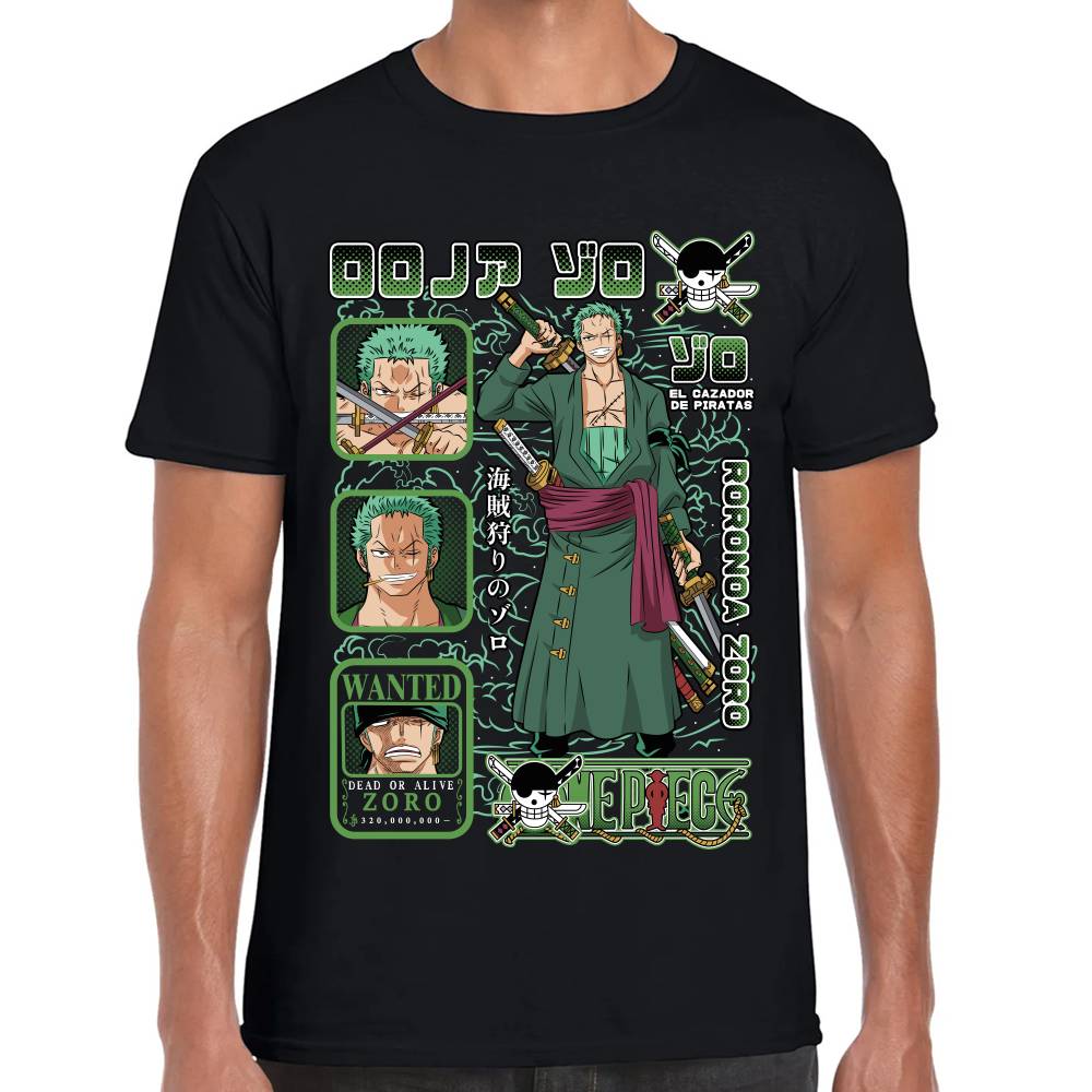 Playera Roronoa Zoro One Piece Algodón Premium #0003132 Imagen principal del producto