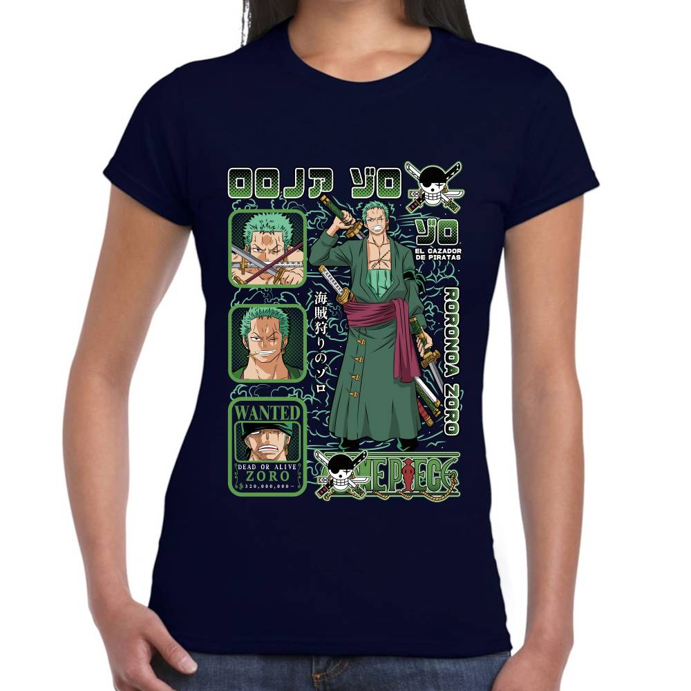 Playera Roronoa Zoro One Piece Algodón Premium #0003132