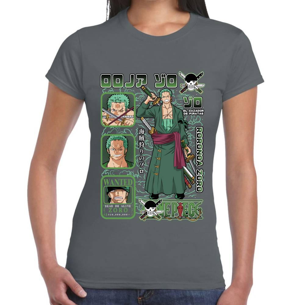 Playera Roronoa Zoro One Piece Algodón Premium #0003132