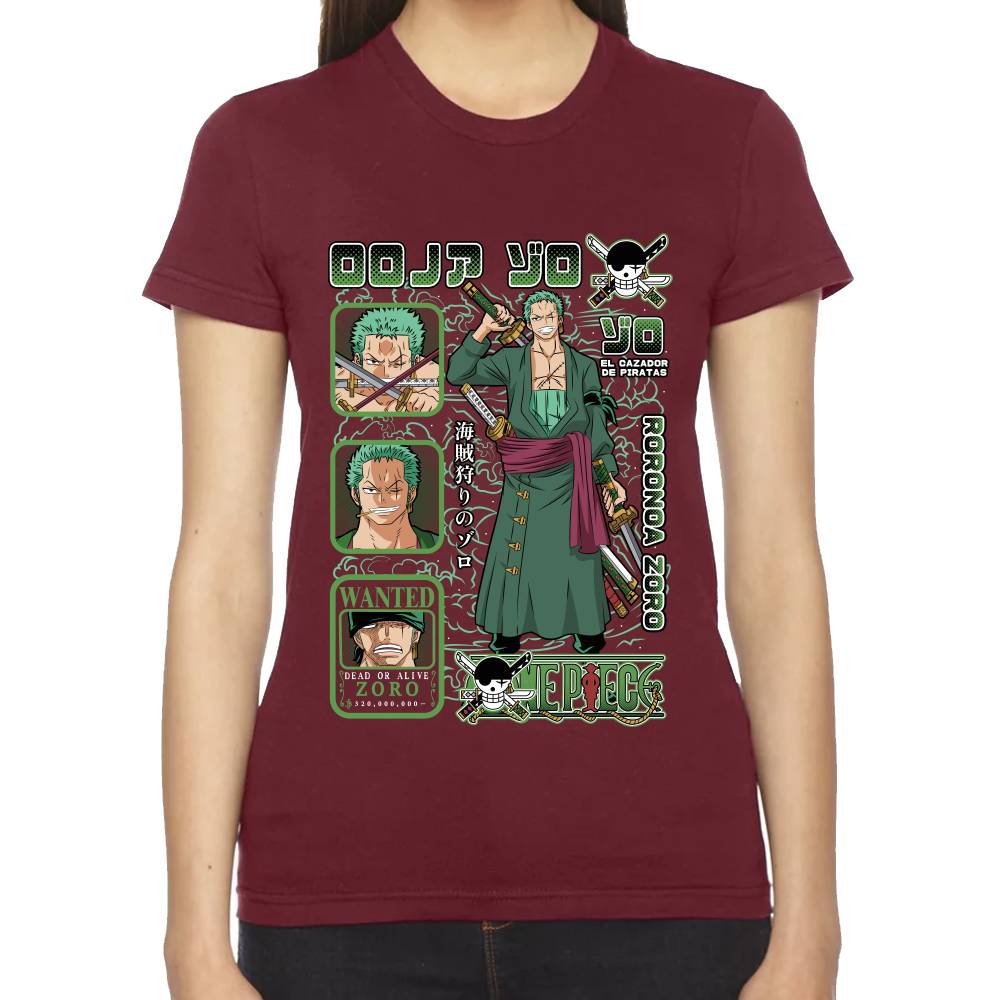 Playera Roronoa Zoro One Piece Algodón Premium #0003132