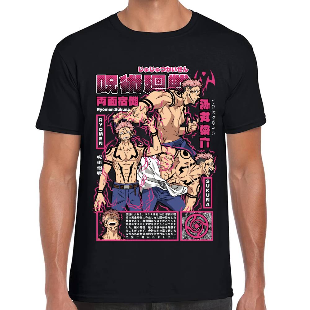 Playera Ryomen Sukuna Jujutsu Kaisen Algodón Premium #0003134 Imagen principal del producto