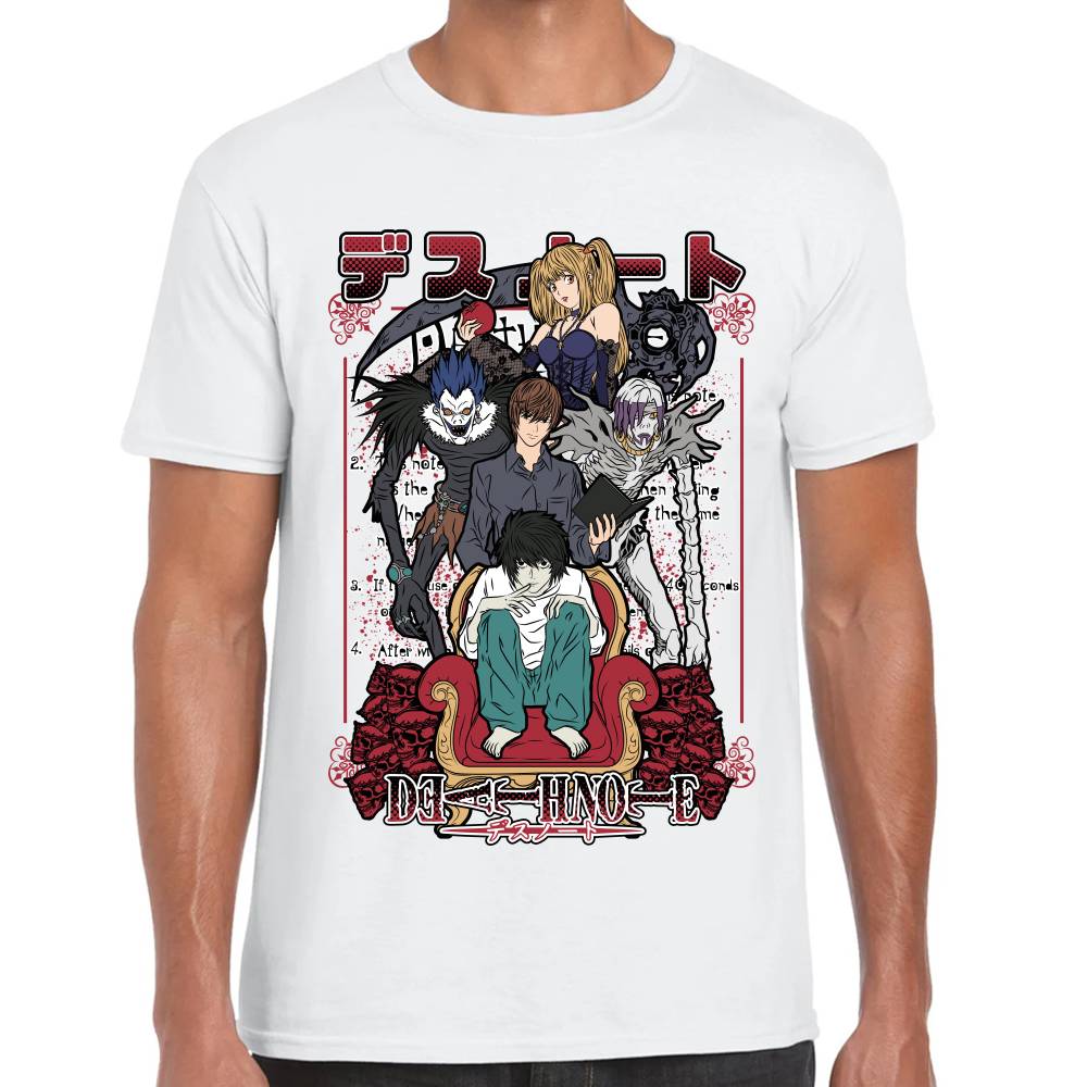 Playera Light Yagami, L & Shinigami Death Note Algodón Premium #0003135