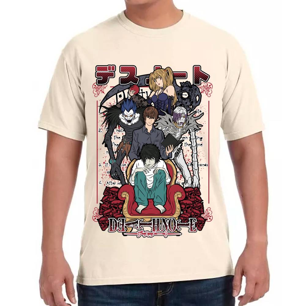 Playera Light Yagami, L & Shinigami Death Note Algodón Premium #0003135