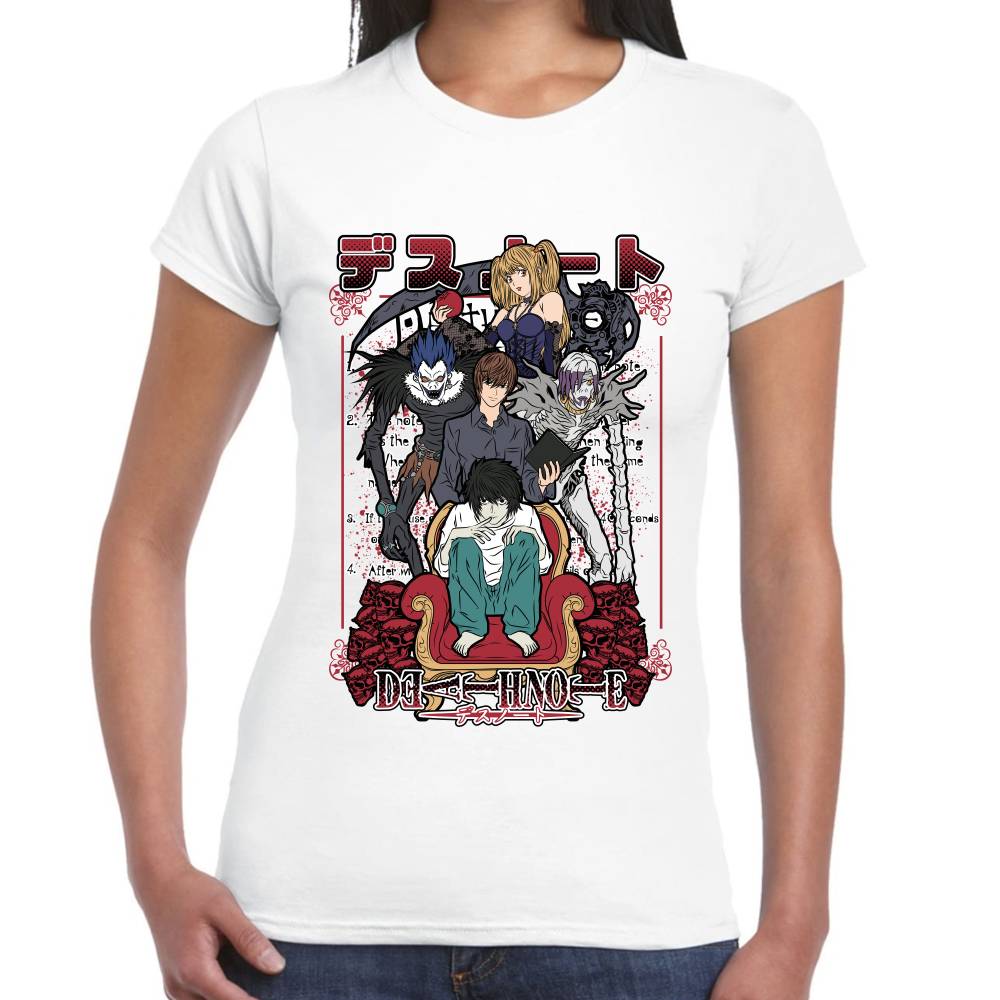 Playera Light Yagami, L & Shinigami Death Note Algodón Premium #0003135