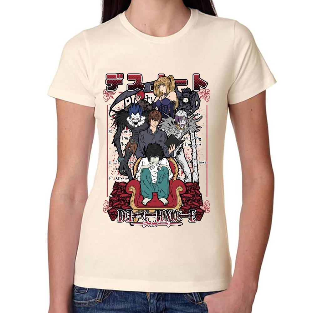 Playera Light Yagami, L & Shinigami Death Note Algodón Premium #0003135