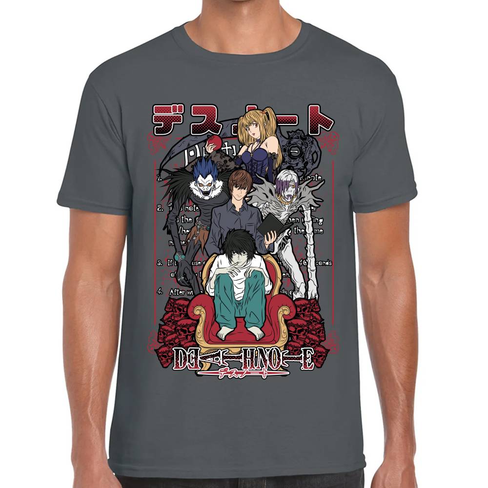 Playera Light Yagami, L & Shinigami Death Note Algodón Premium #0003135