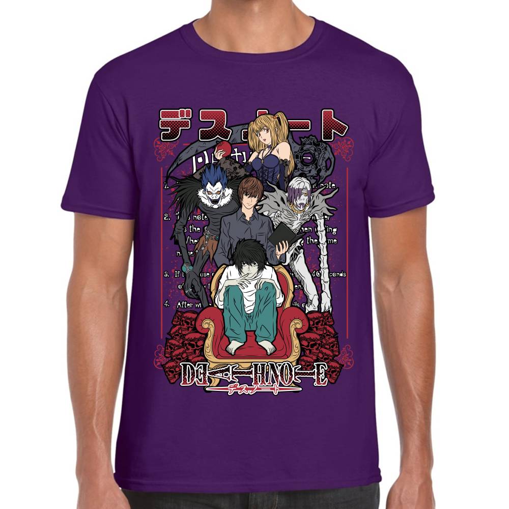 Playera Light Yagami, L & Shinigami Death Note Algodón Premium #0003135