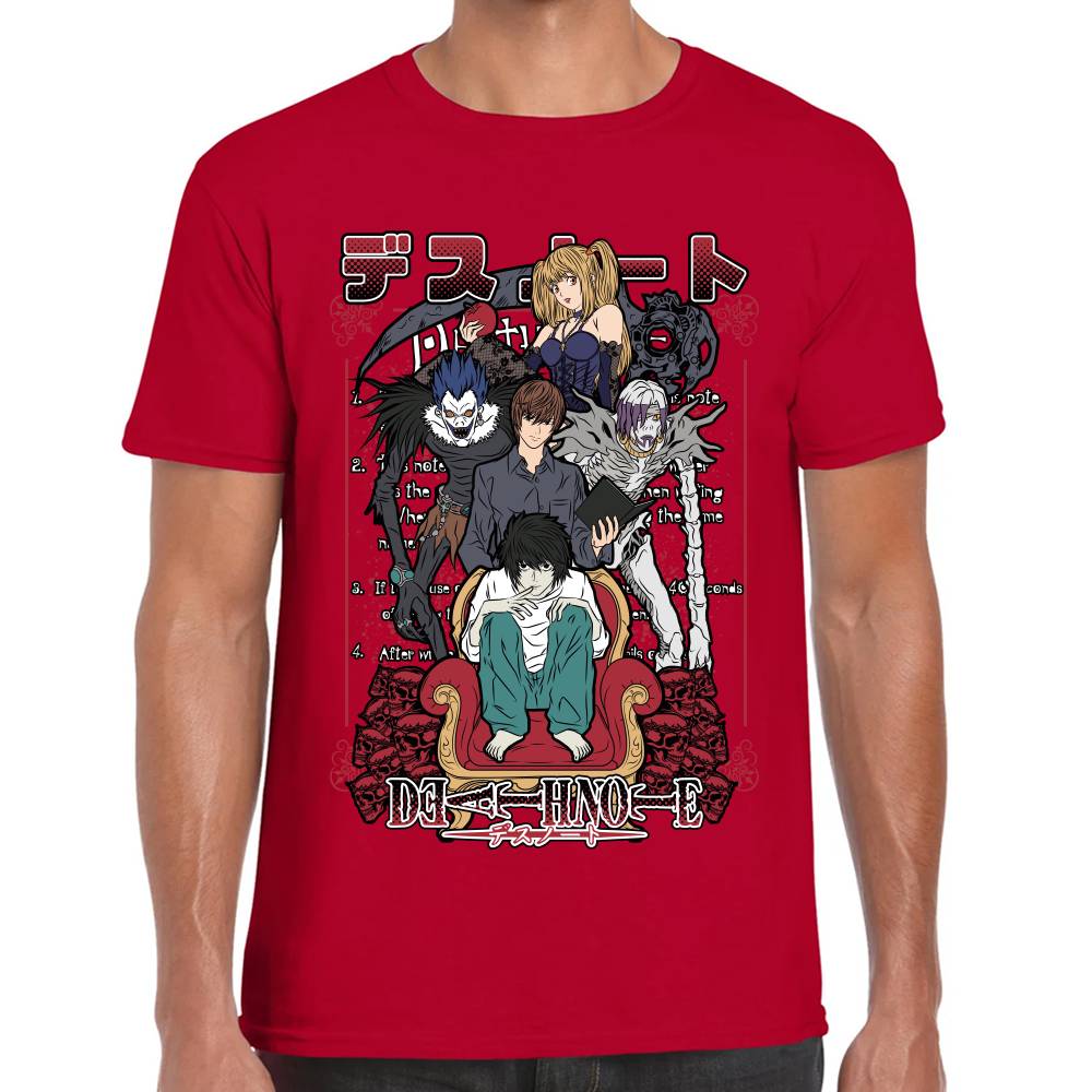 Playera Light Yagami, L & Shinigami Death Note Algodón Premium #0003135