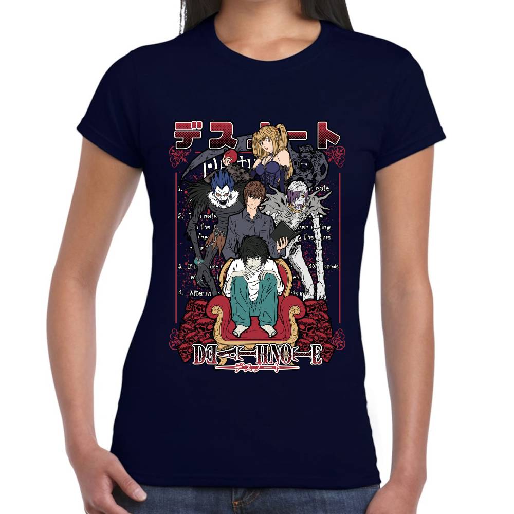 Playera Light Yagami, L & Shinigami Death Note Algodón Premium #0003135