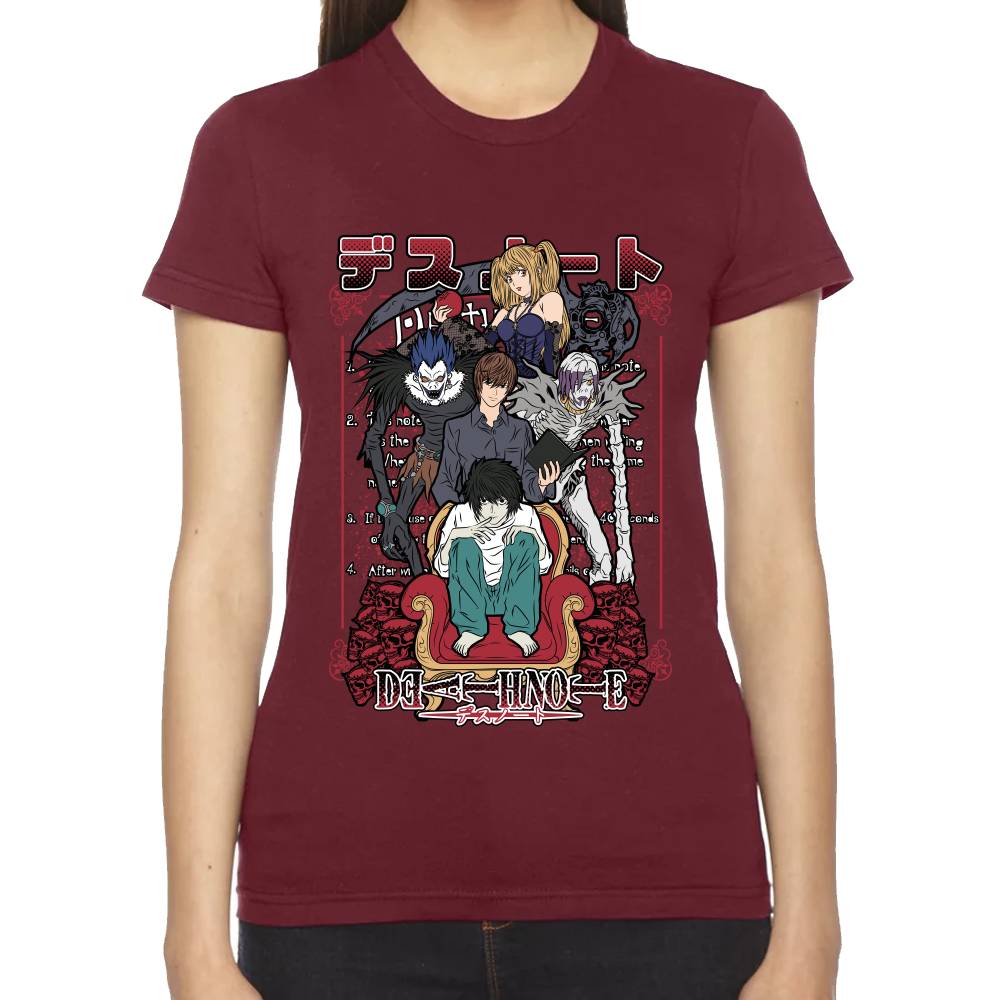 Playera Light Yagami, L & Shinigami Death Note Algodón Premium #0003135