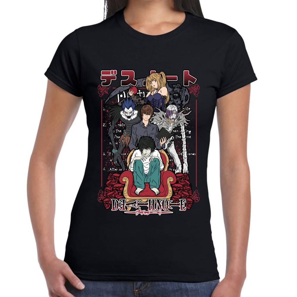 Playera Light Yagami, L & Shinigami Death Note Algodón Premium #0003135